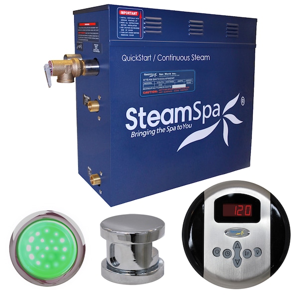 Steamspa Indulgence 9 KW QuickStart Bath Generator in Polished Chrome IN900CH - main
